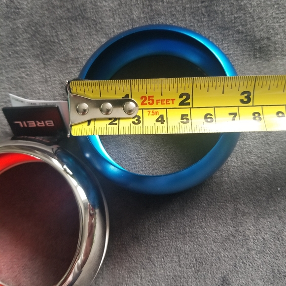 BREIL Interchangeable Wide Bangles Red, Blue, Green and Chrome/Silver Shell - Picture 9 of 11